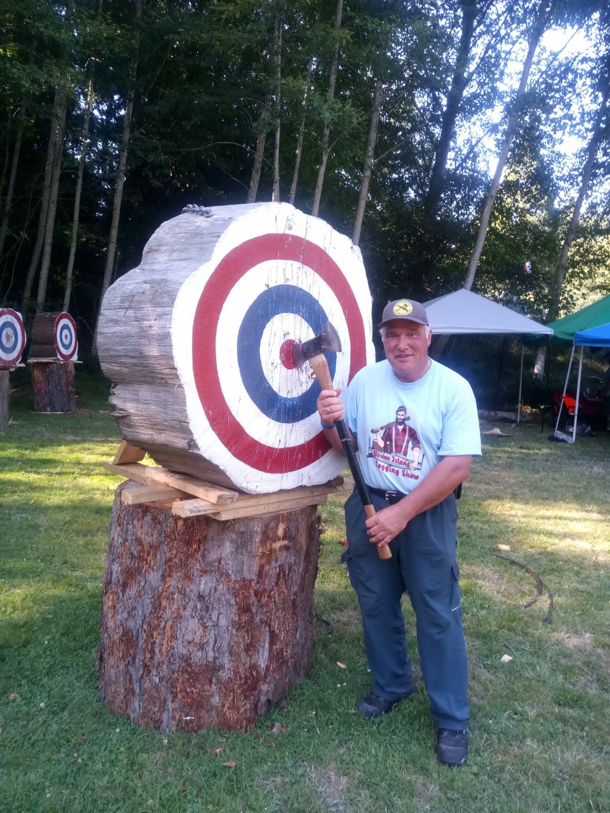 Werner Brohammer auf der Bowen Island  Lumberjack Show